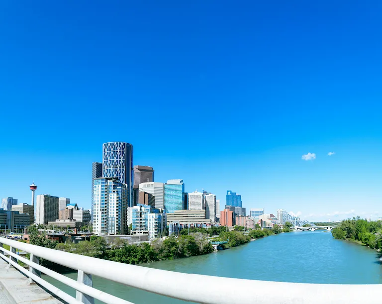 Calgary downtown skyline with Calgary Tower
