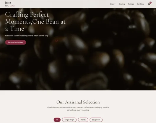 Coffee Roastery desktop design