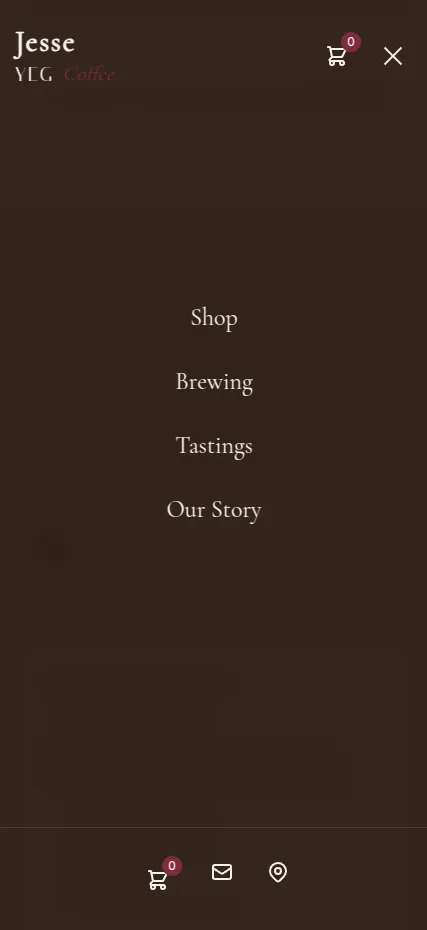 Coffee Roastery mobile design