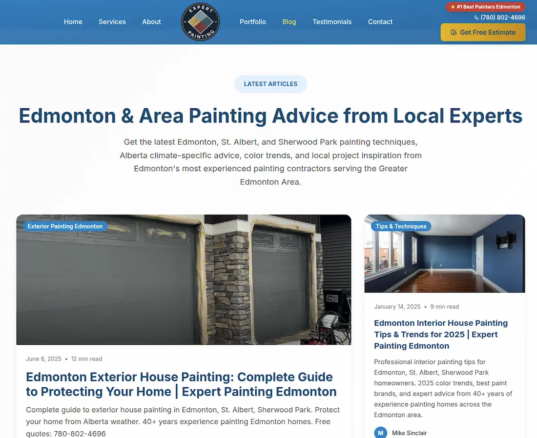 Expert Painting blog system