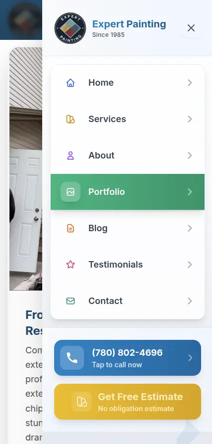 Expert Painting mobile design
